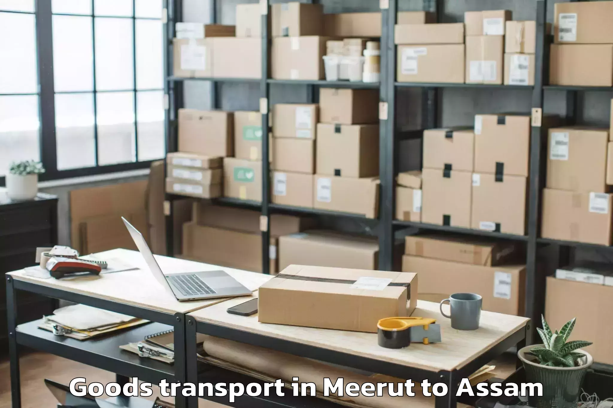 Affordable Meerut to Bogribari Goods Transport